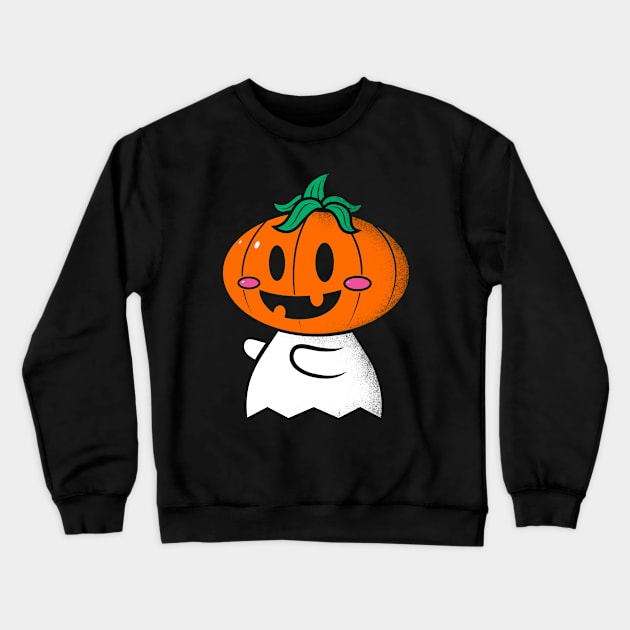 Pumpkin Head Ghost Crewneck Sweatshirt by krisren28